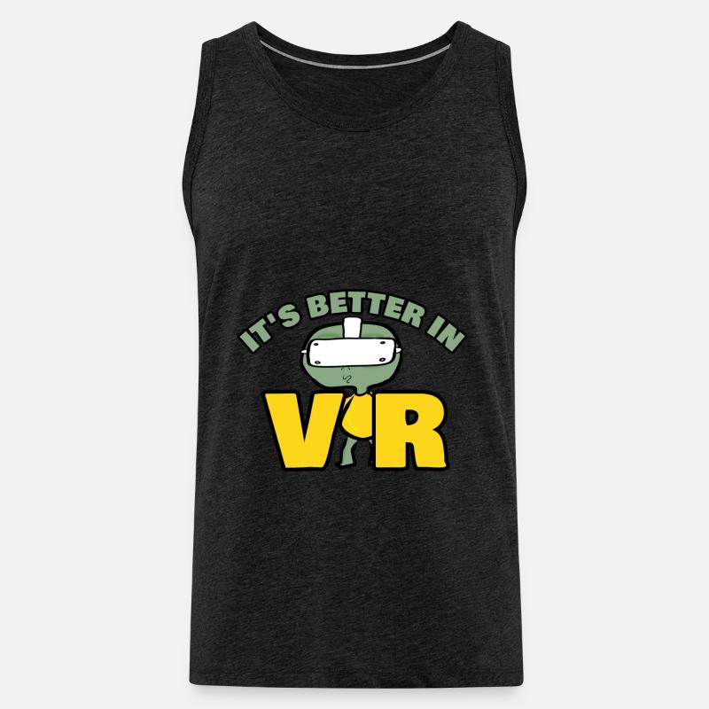 It's Better In Vr - Männer Premium Bio Tank Top - Anthrazit