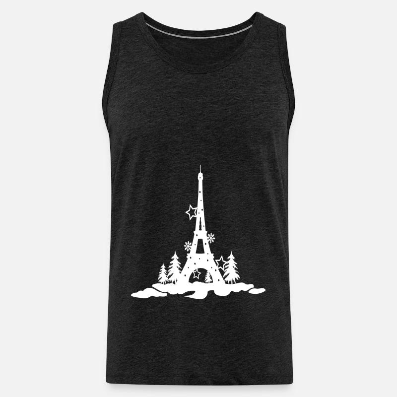 WEIHNACHTEN EIFFEL TOUR 2,Eiffelturm paris - Männer Premium Bio Tank Top - Anthrazit