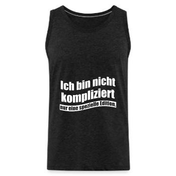Ich bin nicht kompliziert nur eine spezielle Editi - Männer Premium Bio Tank Top - Anthrazit - Vorne - AI Model Male 185 dark (185cm)