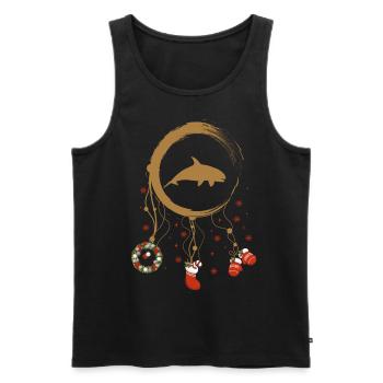 Orka Weihnachten Weihnachtstraumfänger - Männer Premium Bio Tank Top - Anthrazit - Vorne - AI Model Male 185 dark (185cm)
