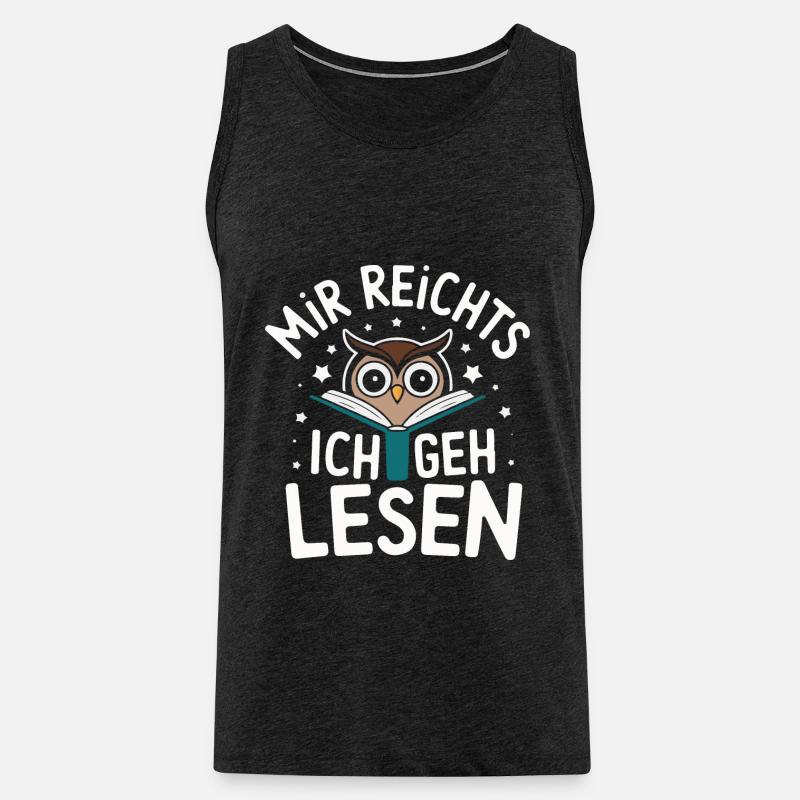 Nachteule Eule Eulen Vogel - Männer Premium Bio Tank Top - Anthrazit