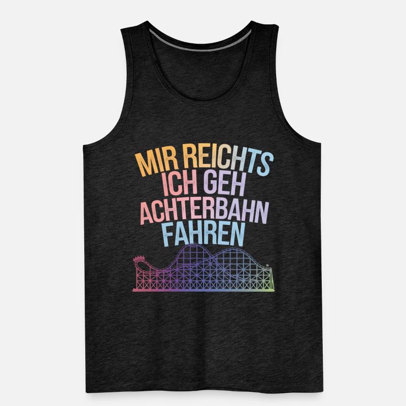 Achterbahn Freizeitpark Roller Coaster Männer Premium Bio Tank Top