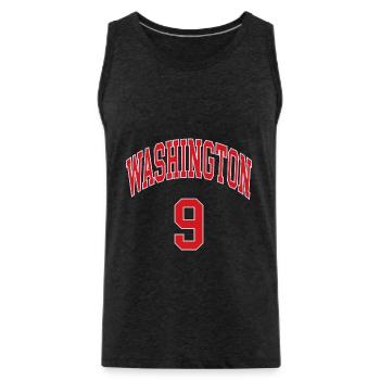 Washington 9 - Männer Premium Bio Tank Top - Anthrazit - Vorne - Alexander (188cm)