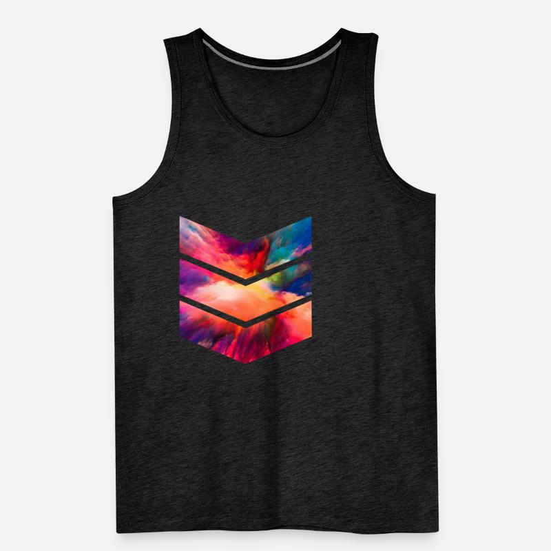 timeless pattern colors clouds Men's Premium Organic Tank Top