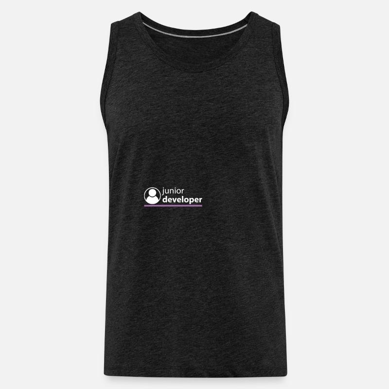 Junior Developer - Men's Premium Organic Tank Top - charcoal grey