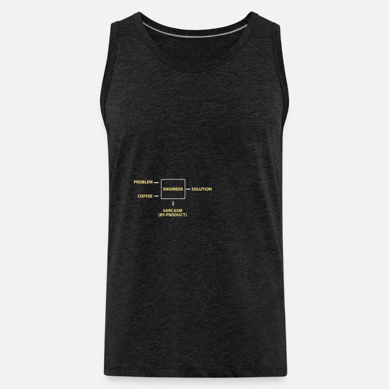 Engineering Sarcasm By-product - Débardeur bio Premium Homme - charbon