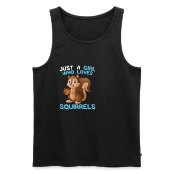 Just a Girl Who Loves Squirrels | gift idea - Men's Premium Organic Tank Top - charcoal grey - Front - Alexander (188cm)