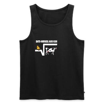 Duck root from cow Nte root math gift - Men's Premium Organic Tank Top - charcoal grey - Front - AI Model Male 185 dark (185cm)
