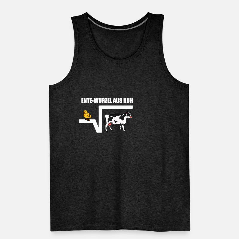 Duck root from cow Nte root math gift Men's Premium Organic Tank Top