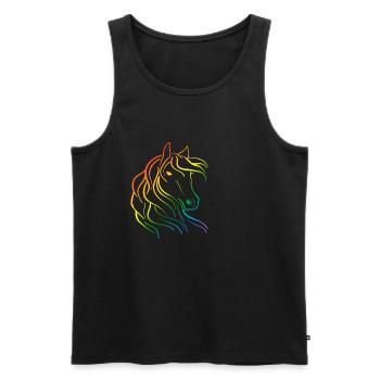 Pferde Pferd Pferdeliebe Reiten Reiterin Ausritt - Männer Premium Bio Tank Top - Anthrazit - Vorne - Alexander (188cm)