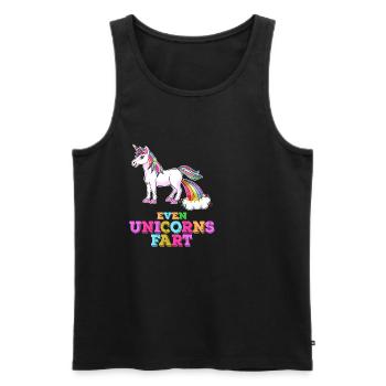 Pet licorne arc-en-ciel cheval fille pups pyjama - Débardeur bio Premium Homme - charbon - Devant - Alexander (188cm)