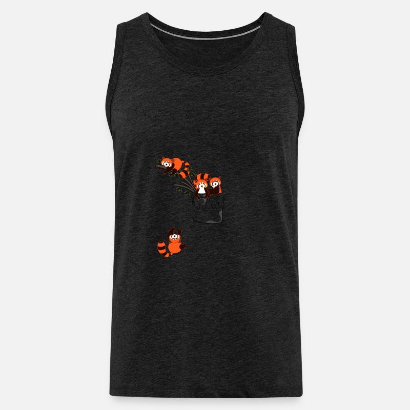 roter panda - Männer Premium Bio Tank Top - Anthrazit