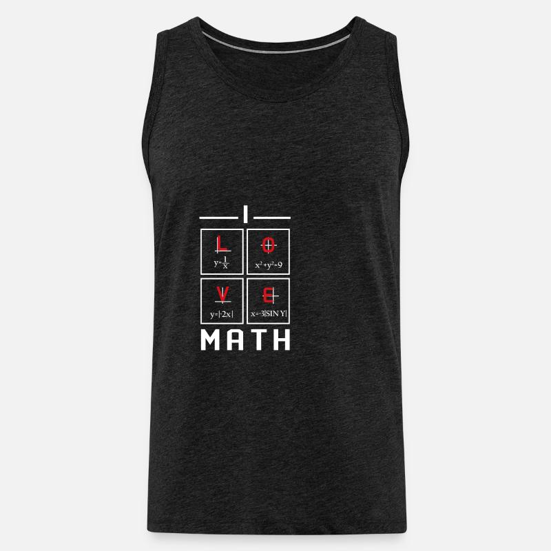 Math Design - Männer Premium Bio Tank Top - Anthrazit