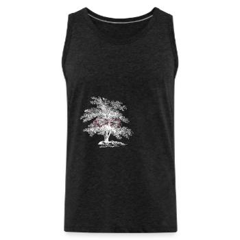 peace - Men's Premium Organic Tank Top - charcoal grey - Front - Alexander (188cm)