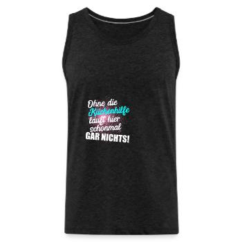 Küchenhilfe Beikoch Gastro Küche Geschenk Idee - Männer Premium Bio Tank Top - Anthrazit - Vorne - AI Model Male 185 dark (185cm)