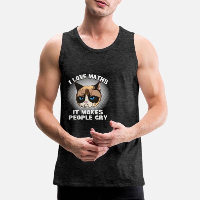Chat Chat Prof de maths Chat Grumpy Mathe Gesche Débardeur bio Premium Homme