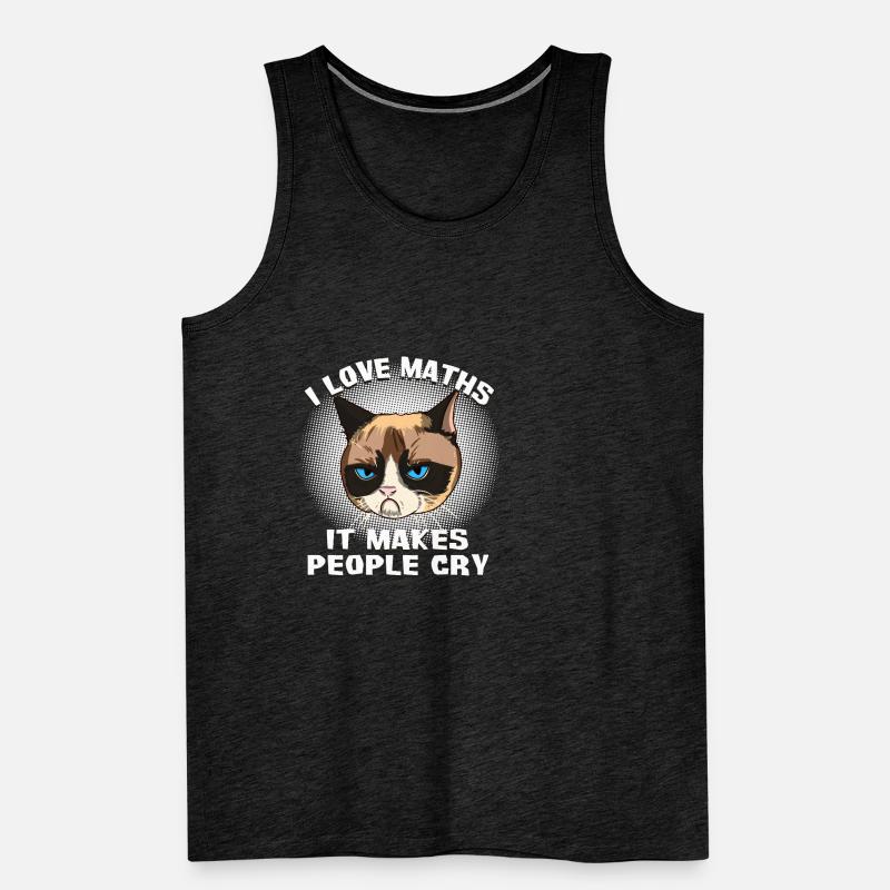 Chat Chat Prof de maths Chat Grumpy Mathe Gesche Débardeur bio Premium Homme