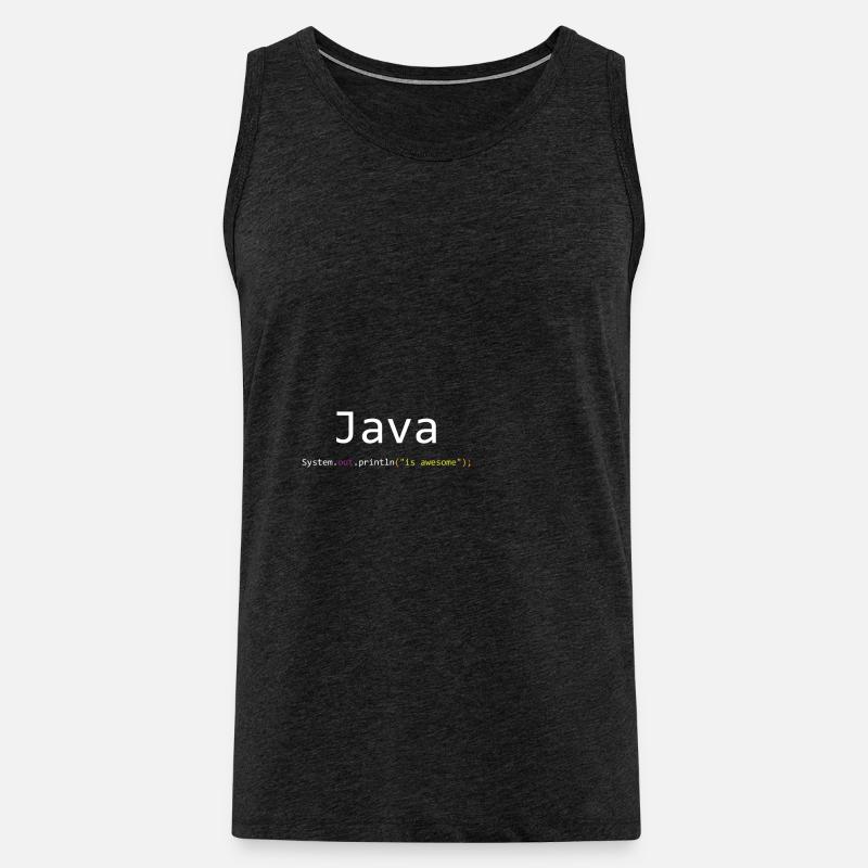 Java is awesome - Men's Premium Organic Tank Top - charcoal grey