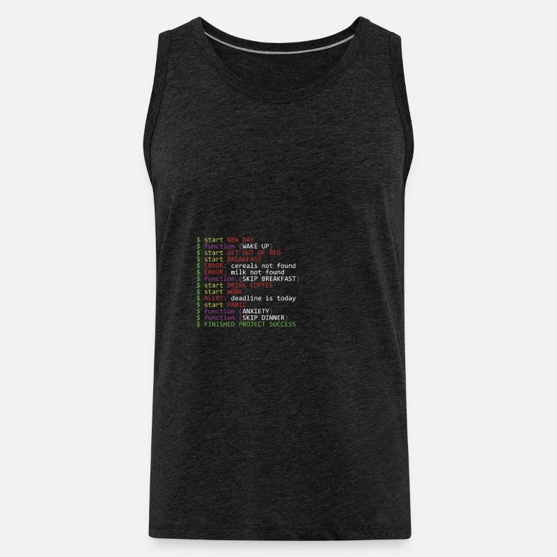 Monday Programmer - Männer Premium Bio Tank Top - Anthrazit