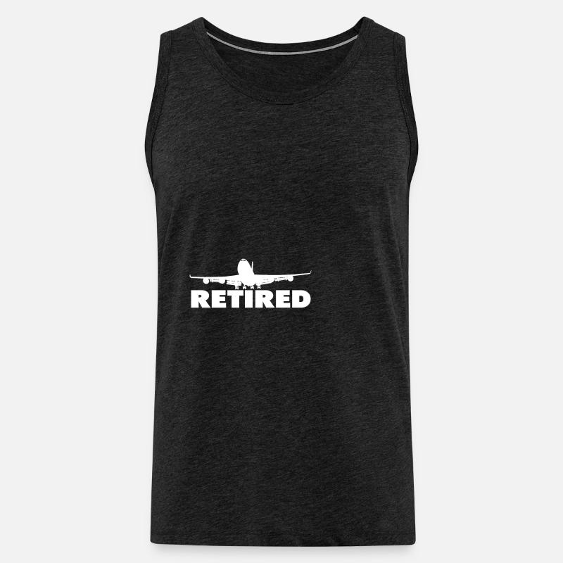 Retired Pilot - Männer Premium Bio Tank Top - Anthrazit