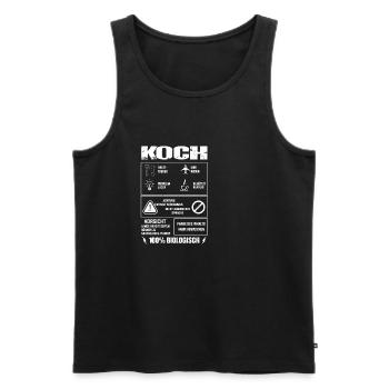 KOCH Spruch Beruf Sarkasmus Lustig Humor - Männer Premium Bio Tank Top - Anthrazit - Vorne - AI Model Male 185 dark (185cm)