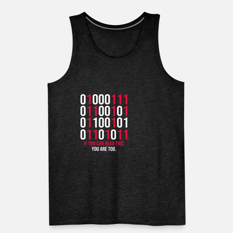 Funny Binary Codes Programmer Männer Premium Bio Tank Top