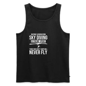 Sky Diving Extreme Sports - Männer Premium Bio Tank Top - Anthrazit - Vorne - AI Model Male 185 dark (185cm)