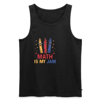 Math Is My Jammin - Männer Premium Bio Tank Top - Anthrazit - Vorne - AI Model Male 185 dark (185cm)