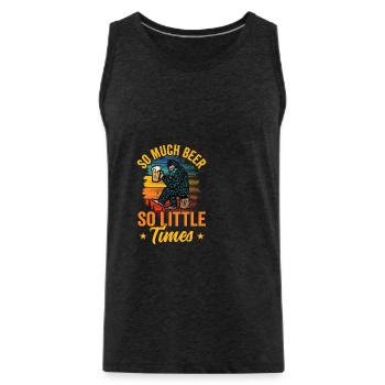 So Much Beer So Little Time - Männer Premium Bio Tank Top - Anthrazit - Vorne - AI Model Male 185 dark (185cm)