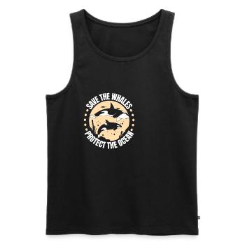 Save The Whales Protect Oceans - Männer Premium Bio Tank Top - Anthrazit - Vorne - AI Model Male 185 dark (185cm)
