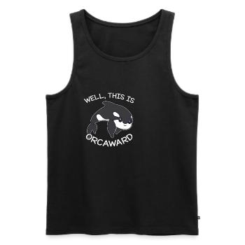 Funny This Is Orcaward Orca - Männer Premium Bio Tank Top - Anthrazit - Vorne - AI Model Male 185 dark (185cm)