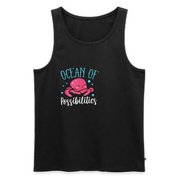 Cute Octo Oceans Of Possibilities - Männer Premium Bio Tank Top - Anthrazit - Vorne - AI Model Male 185 dark (185cm)