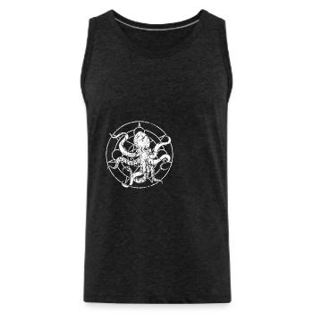 Retro Vintage Cute Octo - Männer Premium Bio Tank Top - Anthrazit - Vorne - AI Model Male 185 dark (185cm)