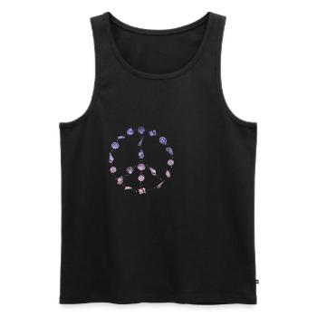 Peace Sign Seashell - Männer Premium Bio Tank Top - Anthrazit - Vorne - AI Model Male 185 dark (185cm)