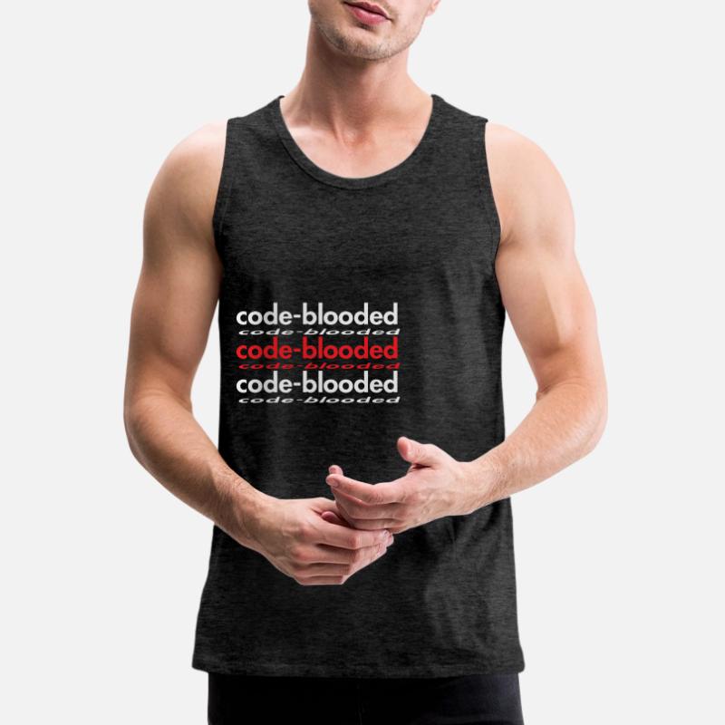 Code Blooded Programmeur Codage Informatique Débardeur bio Premium Homme