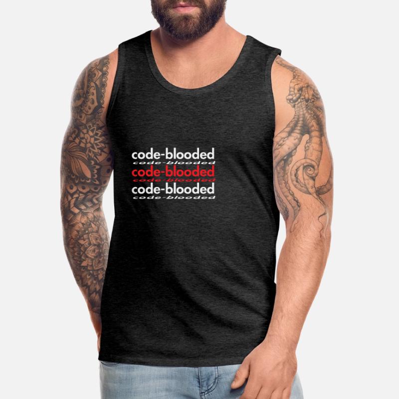 Code Blooded Programmeur Codage Informatique Débardeur bio Premium Homme