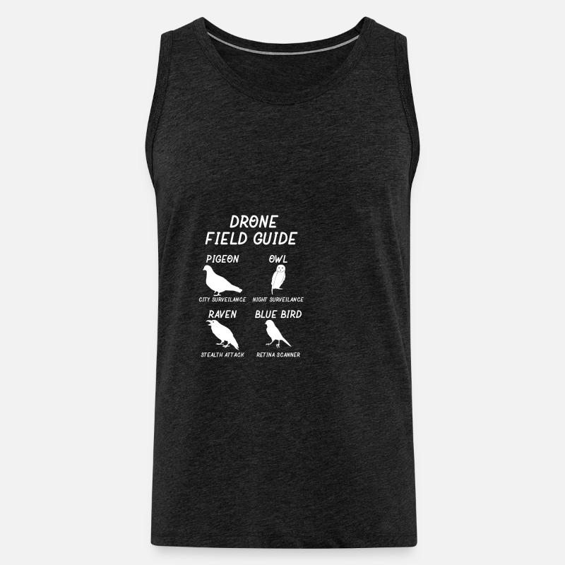 Funny Drone Guide - Männer Premium Bio Tank Top - Anthrazit