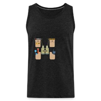 Zookeeper Outfit Costume - Männer Premium Bio Tank Top - Anthrazit - Vorne - AI Model Male 185 dark (185cm)