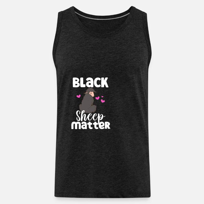 Funny Sheep Sarcasm - Männer Premium Bio Tank Top - Anthrazit