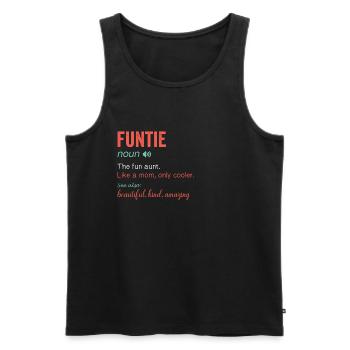 Funtie Noun Definition Nutrition for Aunt Mom - Männer Premium Bio Tank Top - Anthrazit - Vorne - AI Model Male 185 dark (185cm)