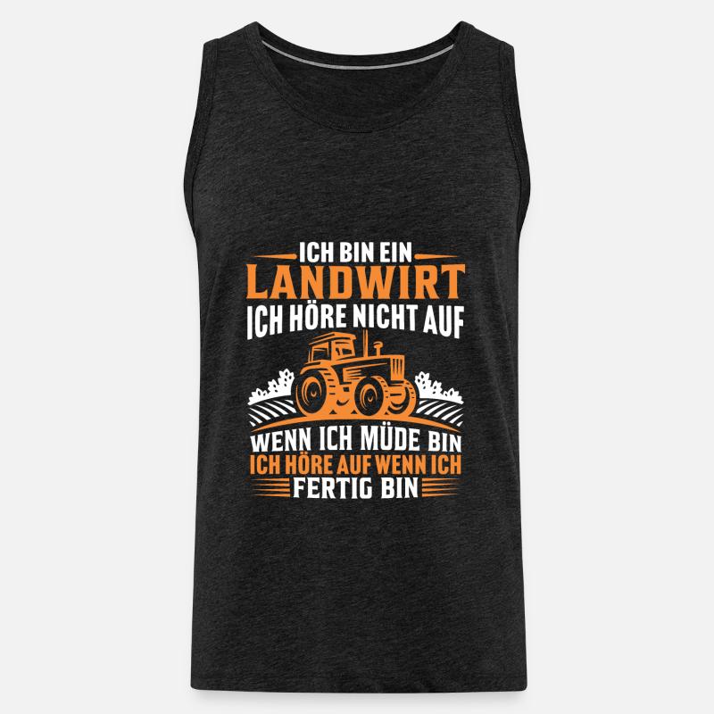 Ich bin ein Landwirt - Männer Premium Bio Tank Top - Anthrazit