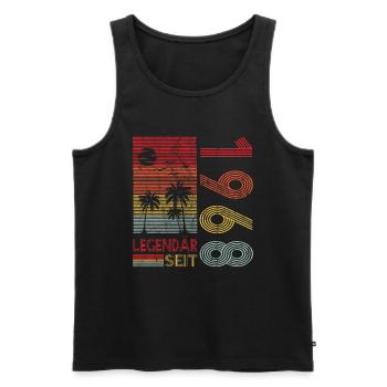 Geburtstag Geboren 1968 Mann Legendär seit 1968 - Männer Premium Bio Tank Top - Anthrazit - Vorne - AI Model Male 185 dark (185cm)