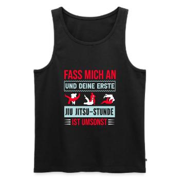 Jiu Jitsu Stunde Jiu Jitsu Training - Männer Premium Bio Tank Top - Anthrazit - Vorne - AI Model Male 185 dark (185cm)
