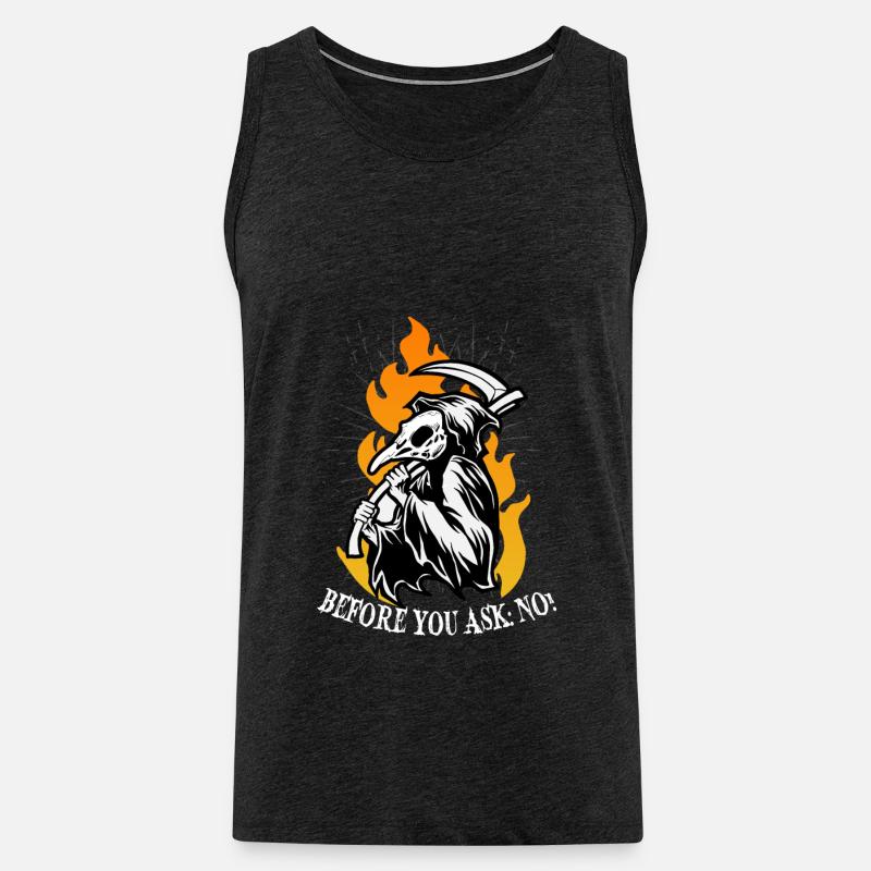 Before you ask: No! - Männer Premium Bio Tank Top - Anthrazit