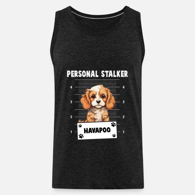 Personal Stalker Havapoo - Männer Premium Bio Tank Top - Anthrazit