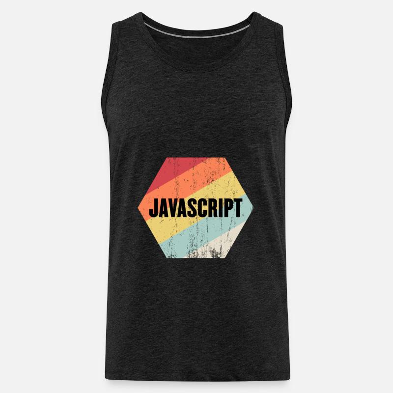 Javascript - Men's Premium Organic Tank Top - charcoal grey