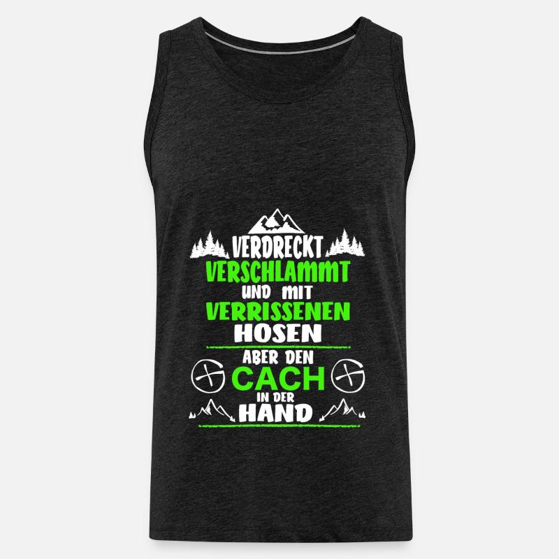 Geocacher Geocaching Cache Geschenk - Männer Premium Bio Tank Top - Anthrazit