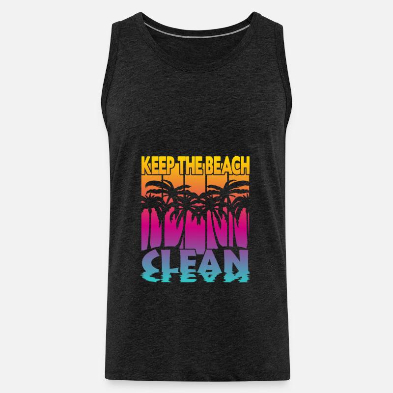 Keep the Beach clean - Männer Premium Bio Tank Top - Anthrazit