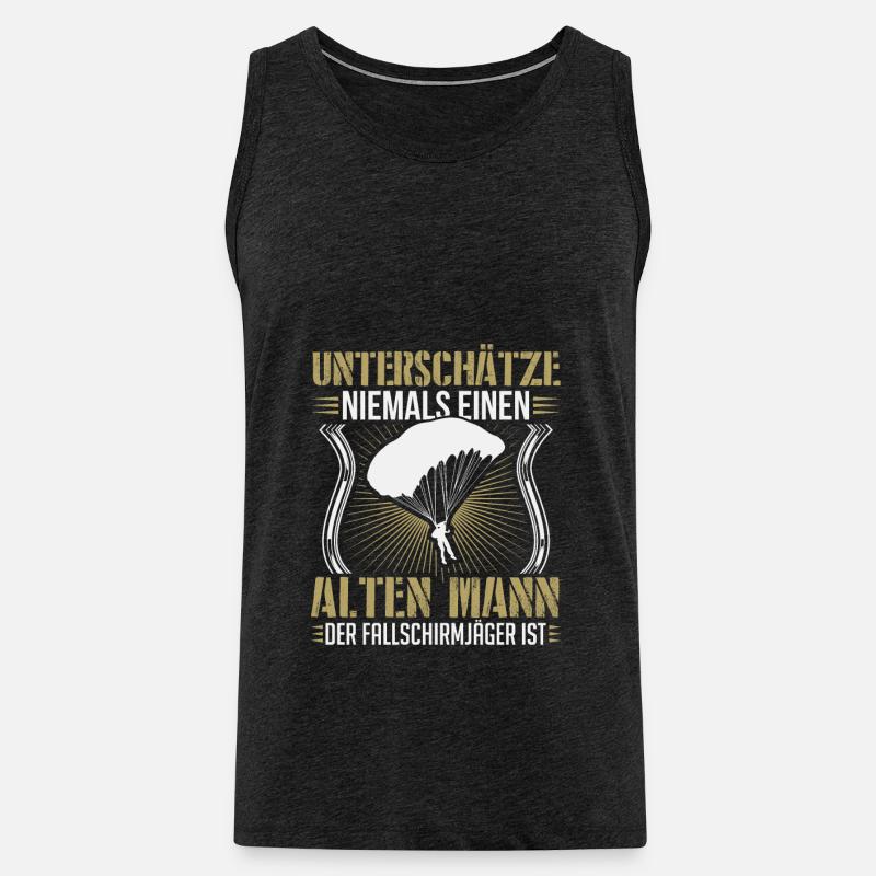 Fallschimspringer Bundeswehr Fallschirmjäger BW - Männer Premium Bio Tank Top - Anthrazit