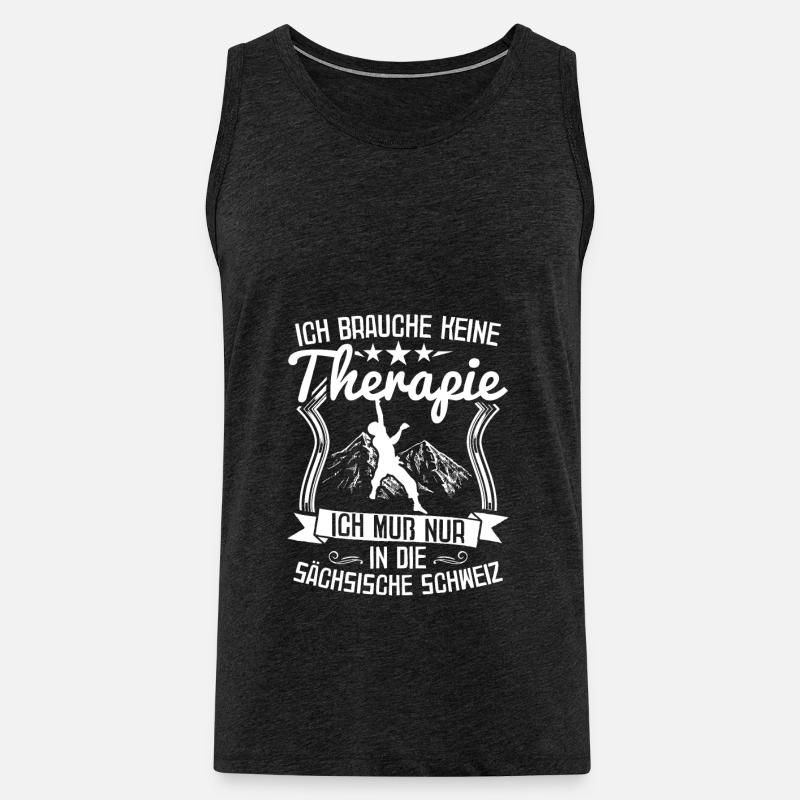 Klettern Kletterer Sächsische Schweiz Bouldern - Männer Premium Bio Tank Top - Anthrazit